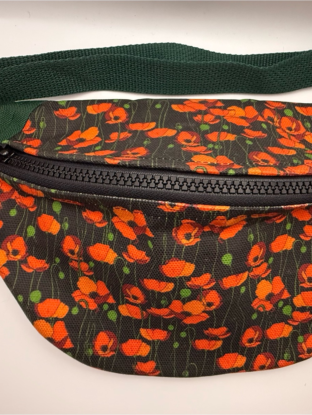 Attack Cat!  Orange Poppy Crossbody Bag